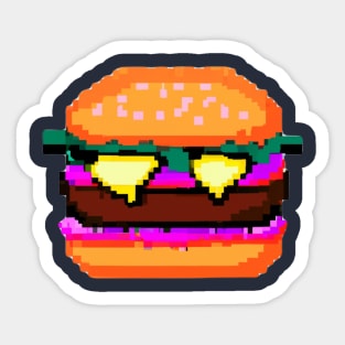 Pixel art burger 4 Sticker